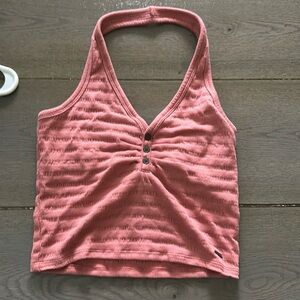 Small salmon colored Hollister tank top